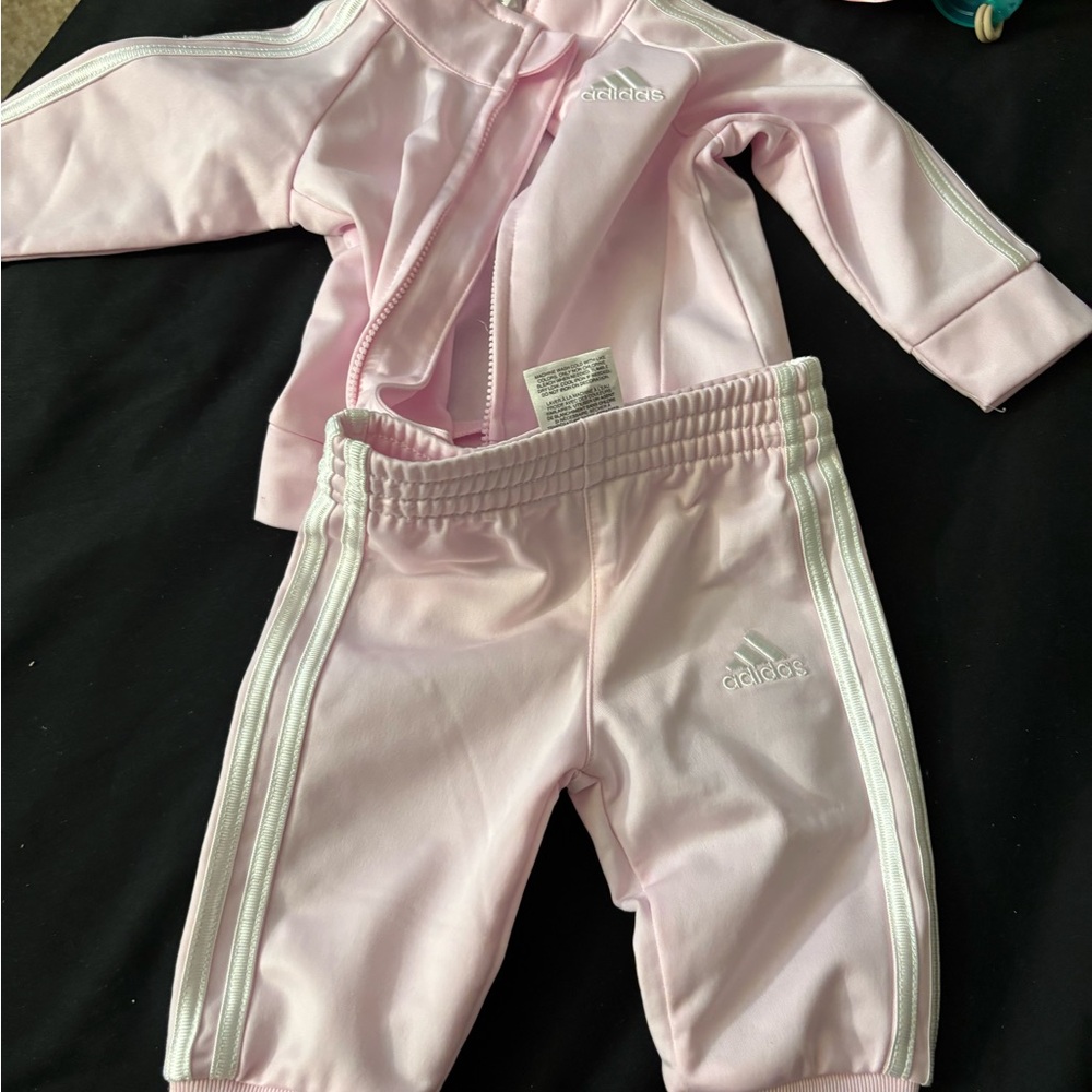 adidas Pink Kids Bodysuit Set